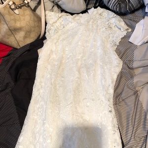 White Windsor lace dress